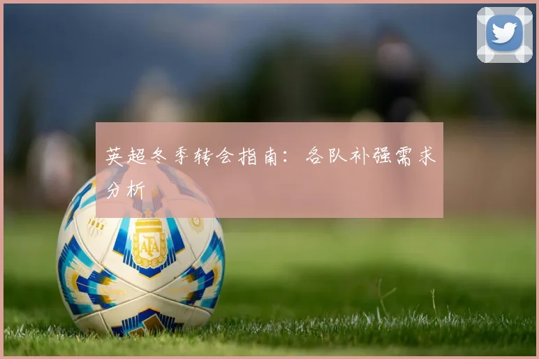 英超冬季转会指南:各队补强需求分析